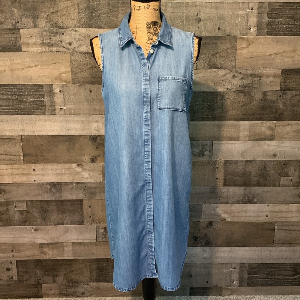 J. Crew Sleeveless Lyocell & Cotton Dress - Picture 14 of 14